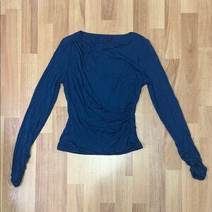 Guess Navy Long Sleeve Blouse